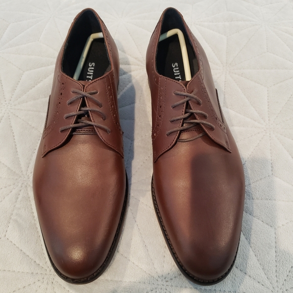 Suitshop Other - New Suitshop Frankie Men’s Size 9 Cognac Leather Oxford Shoes